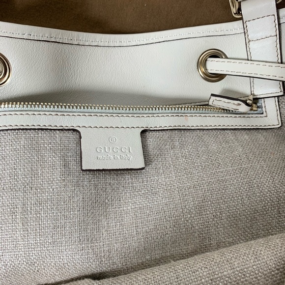 Sold Gucci Raffia Peggy Bamboo Tote - Picture 5 of 8